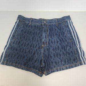 Adidas X IVY PARK Monogram Denim Unisex Shorts [size 36"] [NewWithTags]